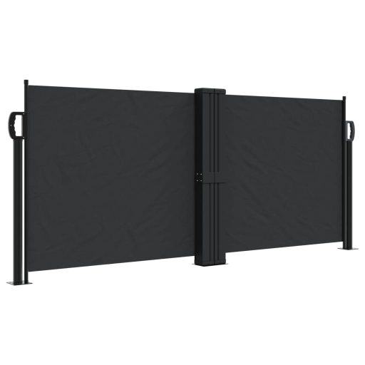 Fekete behúzható oldalsó napellenző 100 x 600 cm