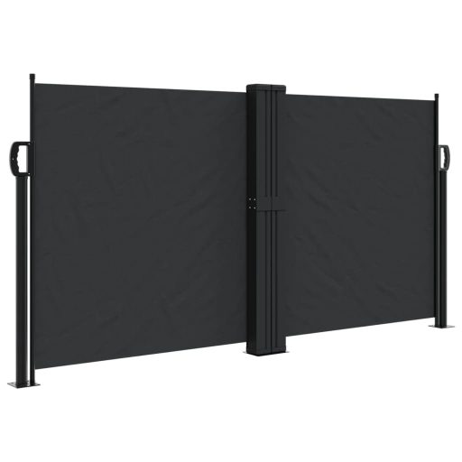 Fekete behúzható oldalsó napellenző 120 x 600 cm