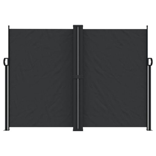 Fekete behúzható oldalsó napellenző 180 x 600 cm