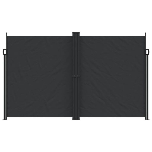 Fekete behúzható oldalsó napellenző 200 x 600 cm