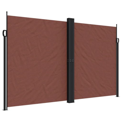Barna behúzható oldalsó napellenző 200 x 600 cm