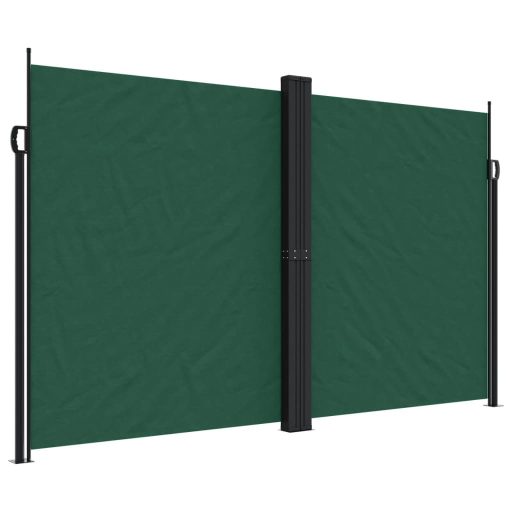 Sötétzöld behúzható oldalsó napellenző 200 x 600 cm