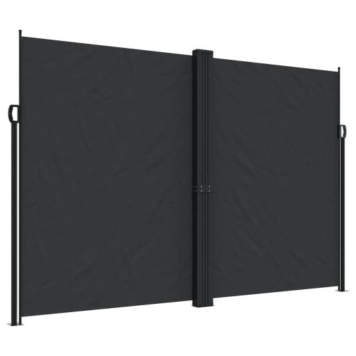 Fekete behúzható oldalsó napellenző 220 x 600 cm