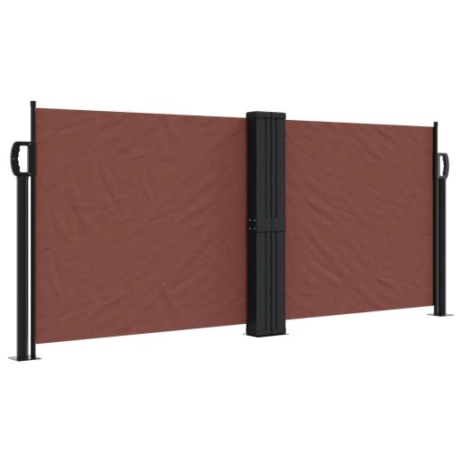 Barna behúzható oldalsó napellenző 100 x 1000 cm