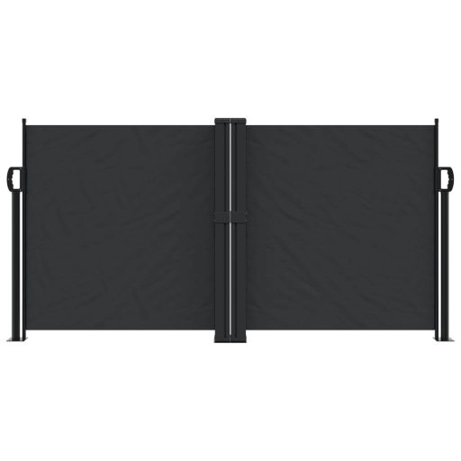 Fekete behúzható oldalsó napellenző 120 x 1000 cm