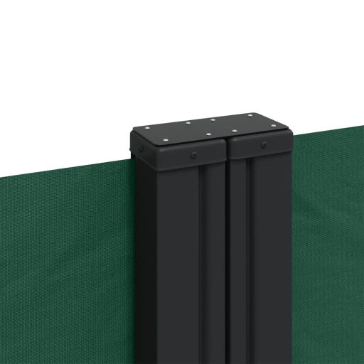 Sötétzöld behúzható oldalsó napellenző 120 x 1000 cm