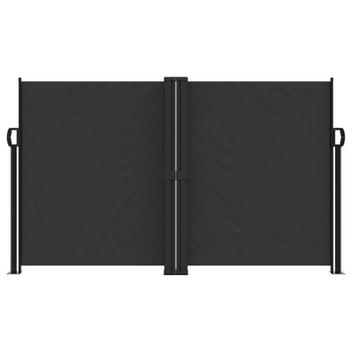 Fekete behúzható oldalsó napellenző 140 x 1000 cm