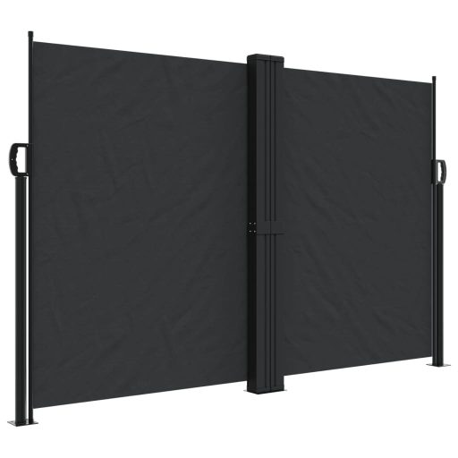 Fekete behúzható oldalsó napellenző 160 x 1000 cm