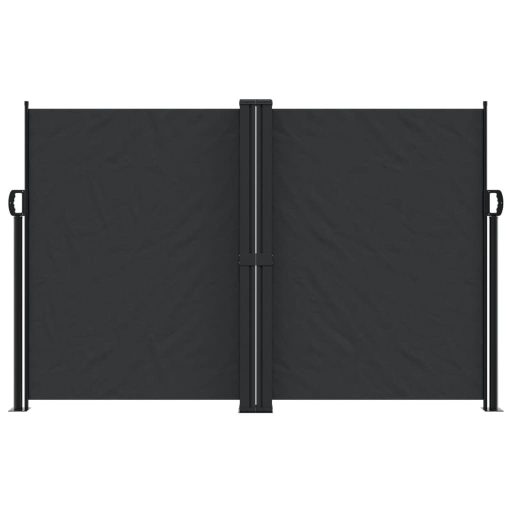 Fekete behúzható oldalsó napellenző 160 x 1000 cm