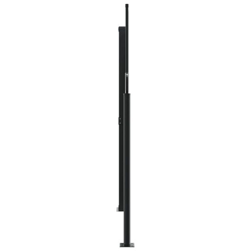 Fekete behúzható oldalsó napellenző 160 x 1000 cm