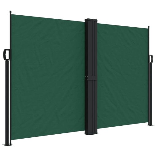 Sötétzöld behúzható oldalsó napellenző 160x1000cm