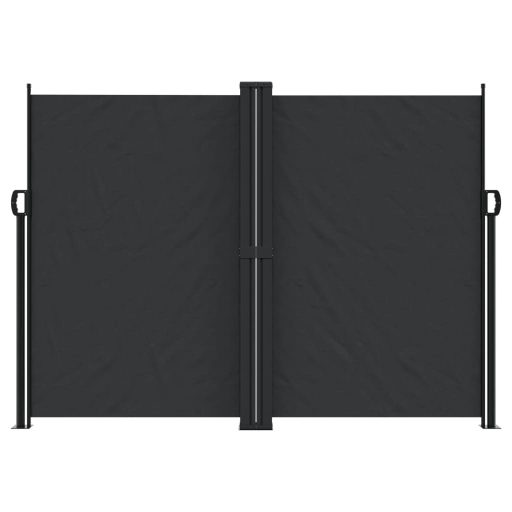 Fekete behúzható oldalsó napellenző 180 x 1000 cm