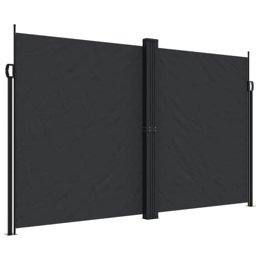 Fekete behúzható oldalsó napellenző 200 x 1000 cm