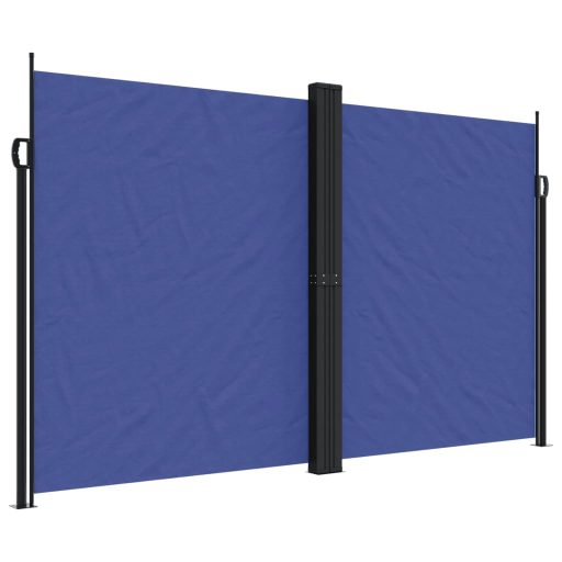 Kék behúzható oldalsó napellenző 200 x 1000 cm