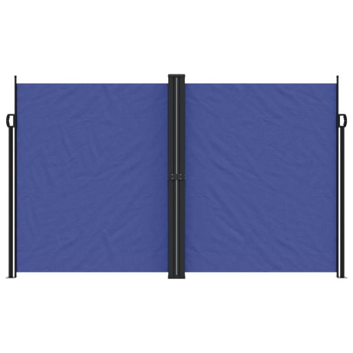 Kék behúzható oldalsó napellenző 200 x 1000 cm