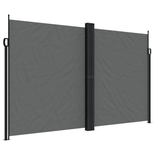 Antracitszürke behúzható oldalsó napellenző 200 x 1000 cm
