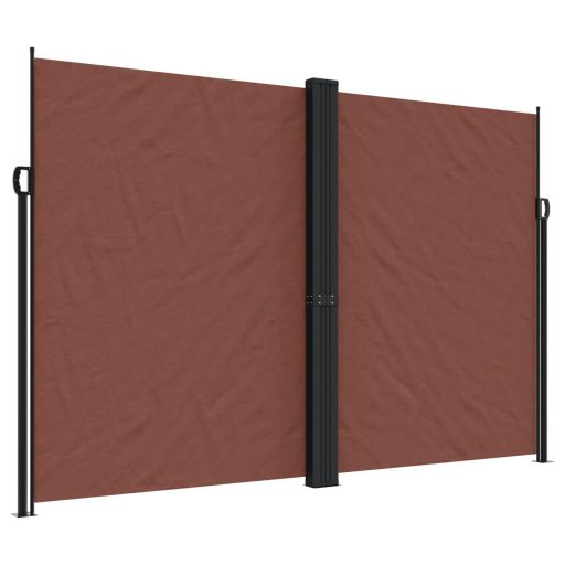 Barna behúzható oldalsó napellenző 220 x 1000 cm