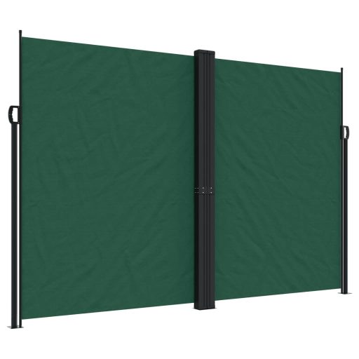 Sötétzöld behúzható oldalsó napellenző 220 x 1000 cm