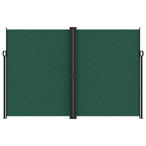 Sötétzöld behúzható oldalsó napellenző 220 x 1000 cm