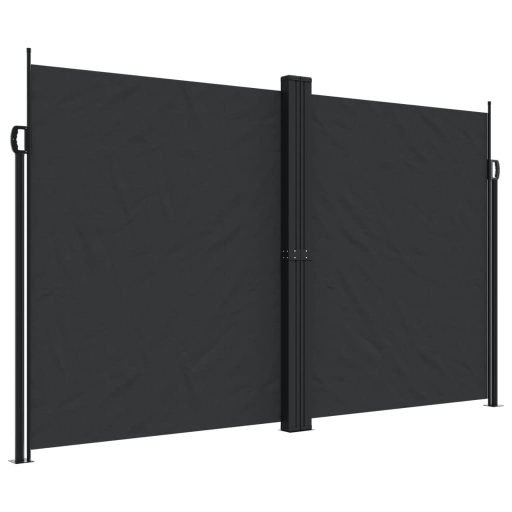 Fekete behúzható oldalsó napellenző 200 x 1200 cm