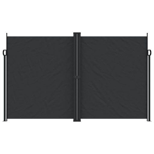 Fekete behúzható oldalsó napellenző 200 x 1200 cm