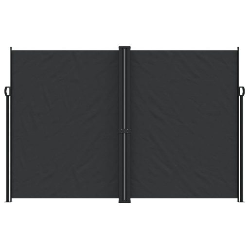 Fekete behúzható oldalsó napellenző 220 x 1200 cm