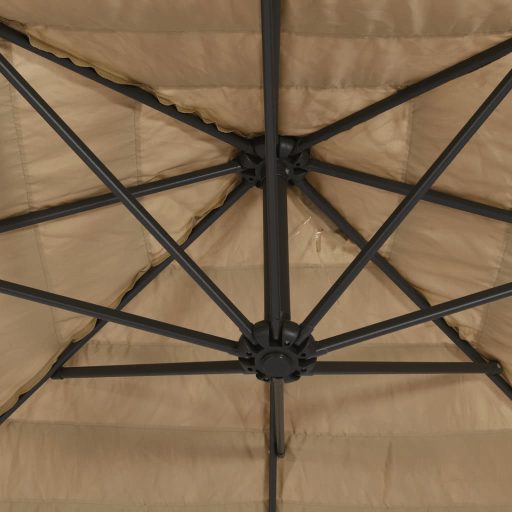 Barna kerti napernyő acél rúddal 300 x 200 x 250 cm