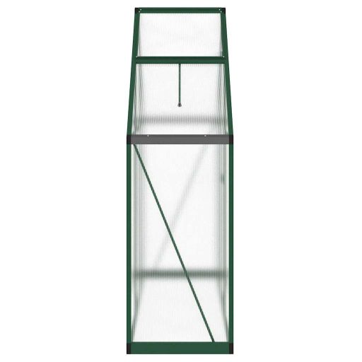 Zöld alumínium melegház alapvázzal 169 x 58 x 195 cm