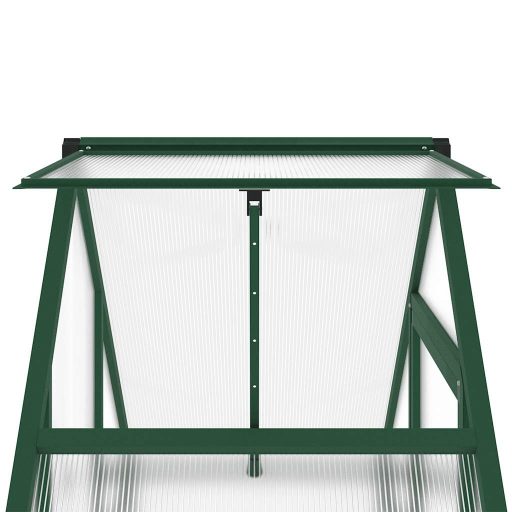 Zöld alumínium melegház alapvázzal 169 x 58 x 195 cm