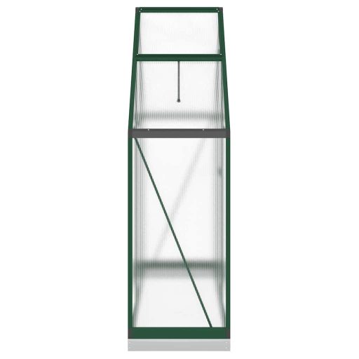 Zöld alumínium melegház alapvázzal 169 x 58 x 202 cm