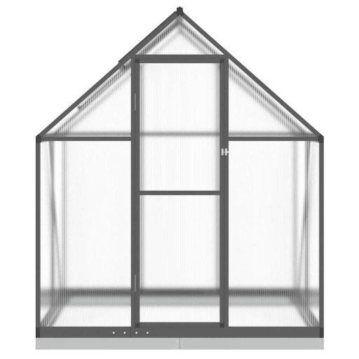 Antracitszürke alumínium melegház alapvázzal 169 x 114 x 202 cm