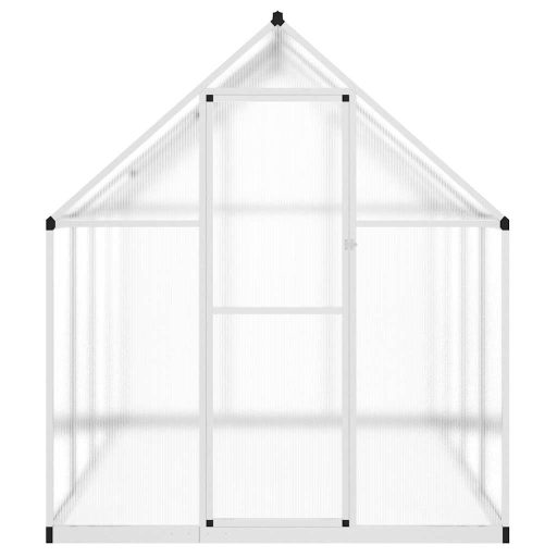 Ezüstszínű alumínium melegház alapvázzal 224 x 169 x 195 cm