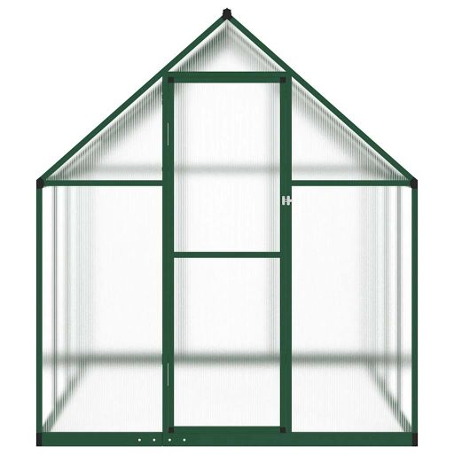 Zöld alumínium melegház alapvázzal 224 x 169 x 195 cm