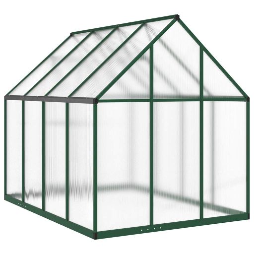 Zöld alumínium melegház alapvázzal 224 x 169 x 195 cm