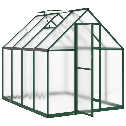 Zöld alumínium melegház alapvázzal 224 x 169 x 195 cm