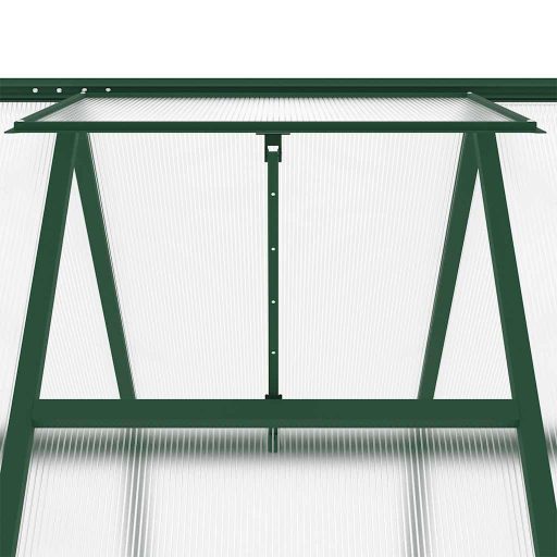 Zöld alumínium melegház alapvázzal 224 x 169 x 195 cm