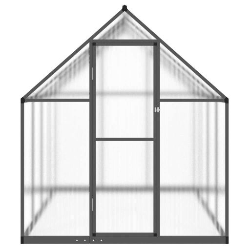 Antracitszürke alumínium melegház alapvázzal 224 x 169 x 195 cm
