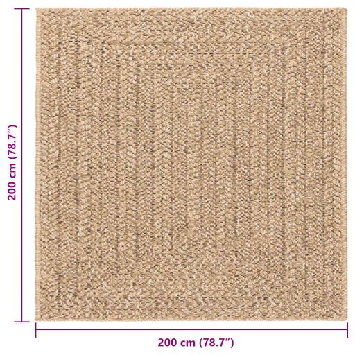 ZIZUR juta hatású beltéri és kültéri szőnyeg 200x200 cm