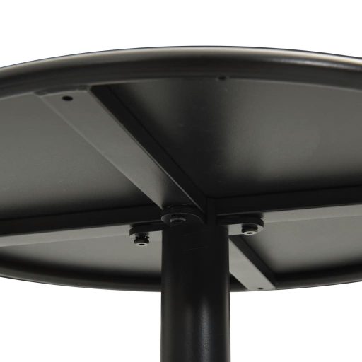 Fekete acél kerek kerti asztal Ø60 x 105 cm