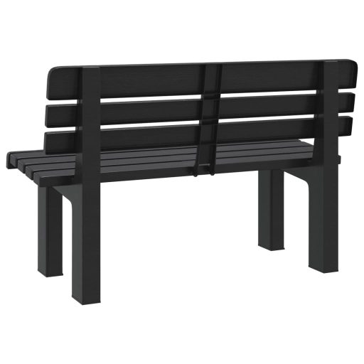 Antracitszürke polipropilén kerti pad 110 x 52 x 71 cm