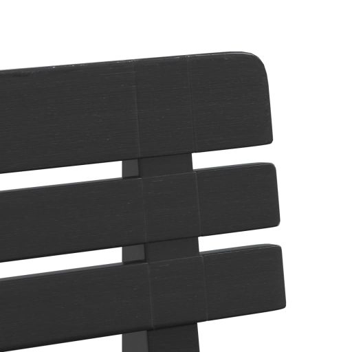 Antracitszürke polipropilén kerti pad 110 x 52 x 71 cm