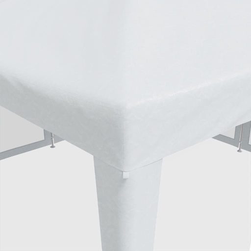 Fehér HDPE rendezvénysátor 8 hálós oldalfallal 4 x 4 m