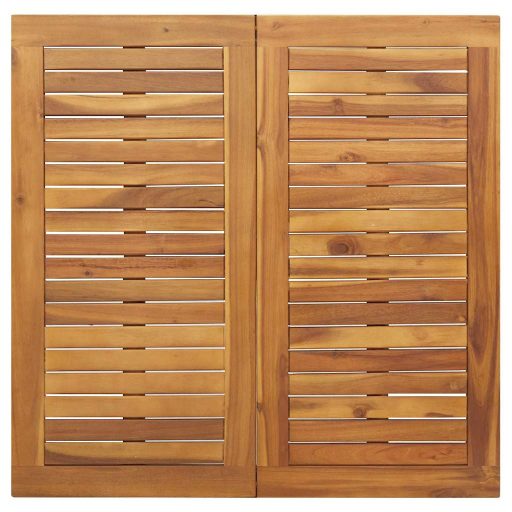 Kerti Asztal 90x90x75 cm Szilárd Akácfa és Fém