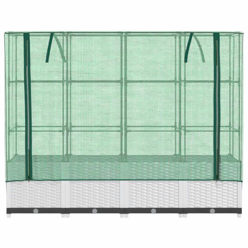 Rattan megjelenésű magaságyás melegháztakaróval 160x40x138 cm
