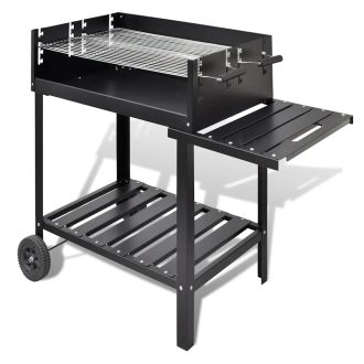Grill állvány faszén Grillező 2 Kerekekkel
