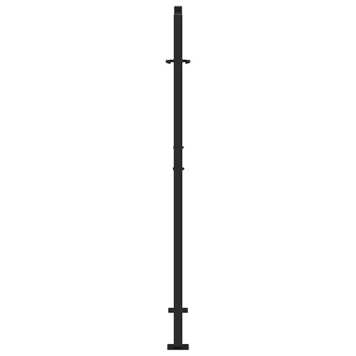 Kerti kapu Fekete 105x155 cm Acél könnyűszerkezetes kivitelben