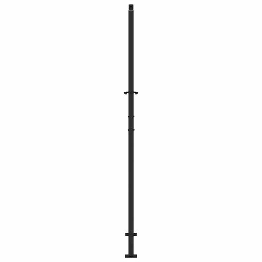 Kerti kapu fekete 105x205 cm acél szárnyas kivitelben