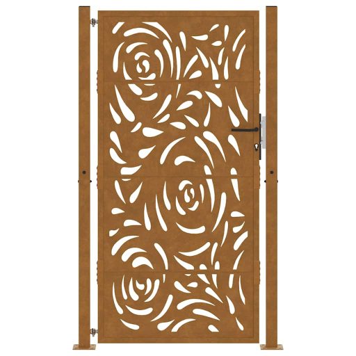 Kerti kapu 105x180 cm Időjárásálló acél lángos Design