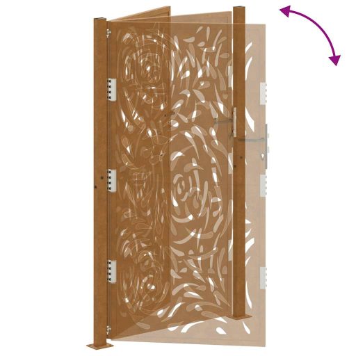 Kerti kapu 105x180 cm Időjárásálló acél lángos Design