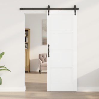   Beltéri Ajtó "ORKDAL" Fehér 73.5x198.5x4 cm Tömör Fenyő